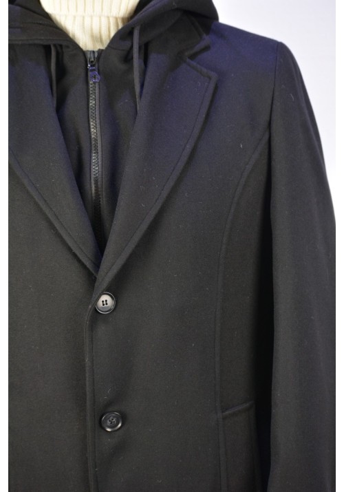 Ανδρικό Παλτό Boston Hooded Coat 5223-9  Μαύρο