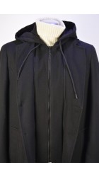 Ανδρικό Παλτό Boston Hooded Coat 5223-9  Μαύρο