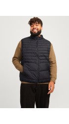 Ανδρικό Μπουφάν Αμάνικο Plus Size Jack & Jones Jjestate 12259001 Μαύρο