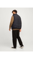 Ανδρικό Μπουφάν Αμάνικο Plus Size Jack & Jones Jjestate 12259001 Μαύρο