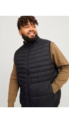 Ανδρικό Μπουφάν Αμάνικο Plus Size Jack & Jones Jjestate 12259001 Μαύρο