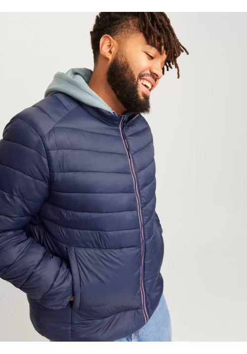 Ανδρικό Μπουφάν Plus Size Jack & Jones Jjesprint Collar Noos PLS 12259005 Navy Blue