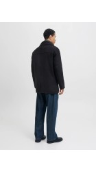 Ανδρικό Παλτό Jack & Jones JJEDetroit Peacoat Styd 12295099 Μαύρο