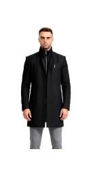 Ανδρικό Παλτό Boston 412 Mao 5221-3 Μαύρο