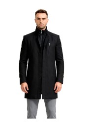 Ανδρικό Παλτό Boston 412 Mao 5221-3 Μαύρο