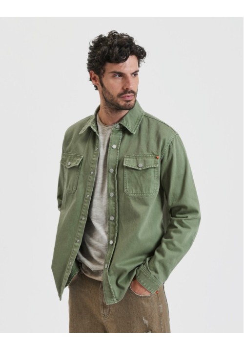 Ανδρικό Πουκάμισο Overshirt Gianni Lupo GL6292Q Λαδί