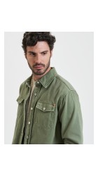 Ανδρικό Πουκάμισο Overshirt Gianni Lupo GL6292Q Λαδί