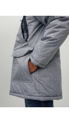 Ανδρικό Μπουφάν Παρκά Jack & Jones 12211773 Γκρι