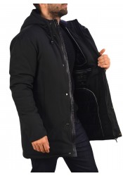 Ανδρικό Μπουφάν Παρκά Hamaki-Ho GBI1556H Μαύρο