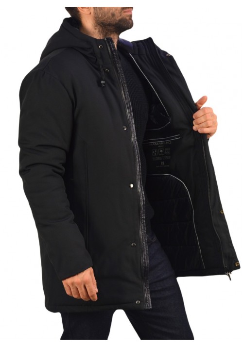 Ανδρικό Μπουφάν Παρκά Hamaki-Ho GBI1556H Μαύρο