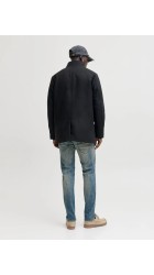 Ανδρικό Παλτό Jack & Jones JJEDetroit Coat Styd 12295108 Μαύρο