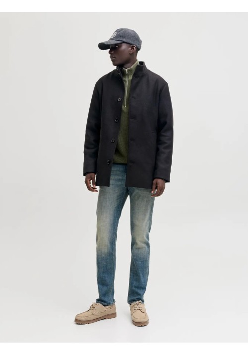 Ανδρικό Παλτό Jack & Jones JJEDetroit Coat Styd 12295108 Μαύρο