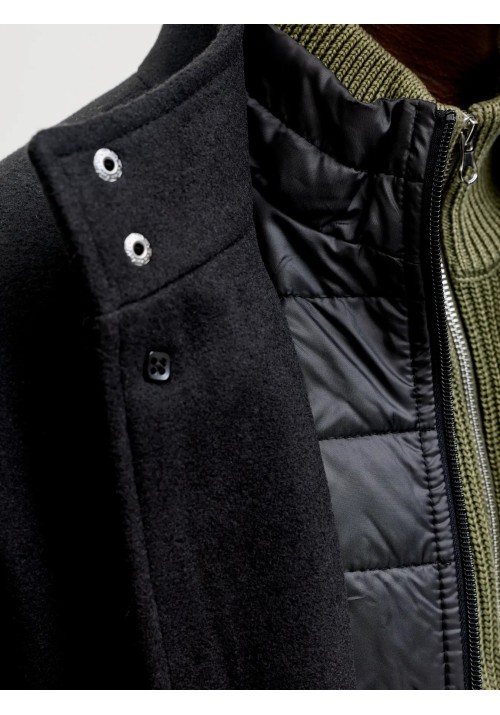 Ανδρικό Παλτό Jack & Jones JJEDetroit Coat Styd 12295108 Μαύρο