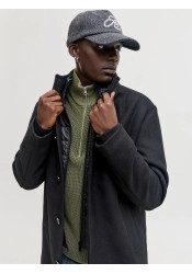 Ανδρικό Παλτό Jack & Jones JJEDetroit Coat Styd 12295108 Μαύρο