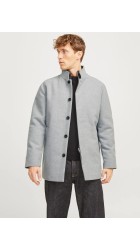 Ανδρικό Παλτό Jack & Jones JJeharrison Wool Blend Jacket SN 12258674 Light Grey Melange Ανδρικό Παλτό Jack & Jones JJeharrison Wool Blend Jacket SN 12258674 Light Grey Melange