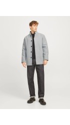 Ανδρικό Παλτό Jack & Jones JJeharrison Wool Blend Jacket SN 12258674 Light Grey Melange Ανδρικό Παλτό Jack & Jones JJeharrison Wool Blend Jacket SN 12258674 Light Grey Melange