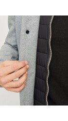 Ανδρικό Παλτό Jack & Jones JJeharrison Wool Blend Jacket SN 12258674 Light Grey Melange Ανδρικό Παλτό Jack & Jones JJeharrison Wool Blend Jacket SN 12258674 Light Grey Melange