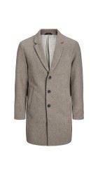 Ανδρικό Παλτό Jack & Jones JJEHarrison Wool Blend Coat SN 12263845 Greige