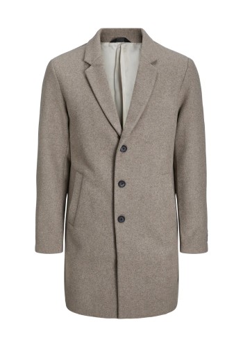 Ανδρικό Παλτό Jack & Jones JJEHarrison Wool Blend Coat SN 12263845 Greige