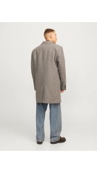 Ανδρικό Παλτό Jack & Jones JJEHarrison Wool Blend Coat SN 12263845 Greige