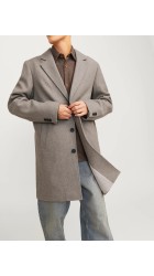 Ανδρικό Παλτό Jack & Jones JJEHarrison Wool Blend Coat SN 12263845 Greige