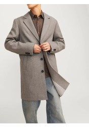 Ανδρικό Παλτό Jack & Jones JJEHarrison Wool Blend Coat SN 12263845 Greige