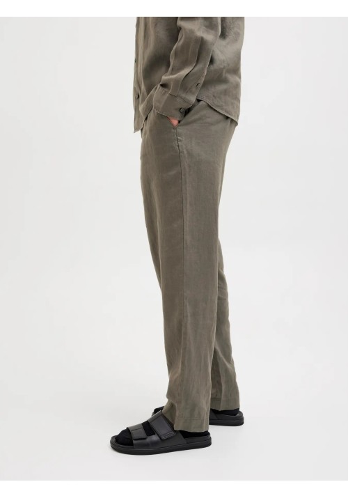 Ανδρικό Παντελόνι Λινό Jack & Jones JPSTKarl Lawrence Linen Chino SN 12253120 Tea Leaf