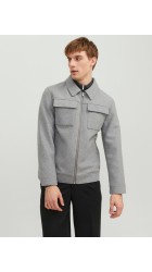 Ανδρικό Jacket Jack & Jones JJEMORRISON WOOL SN 12239005 Γκρι Ανδρικό Jacket Jack & Jones JJEMORRISON WOOL SN 12239005 Γκρι