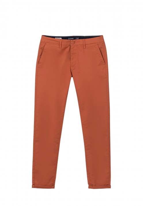 Ανδρικό Παντελόνι Chino με Slim Εφαρμογή Tiffosi 10036813-424 Πορτοκαλί