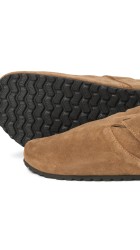 Ανδρικές Παντόφλες Δερμάτινες Jack & Jones JFWlouis Suede Mule 12251192 Cognac Velcro