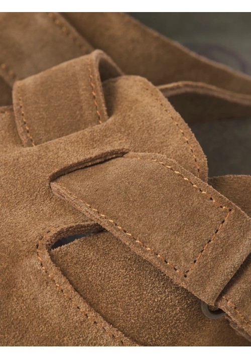 Ανδρικές Παντόφλες Δερμάτινες Jack & Jones JFWlouis Suede Mule 12251192 Cognac Velcro