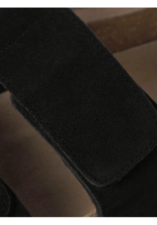 Ανδρικές Σαγιονάρες  Jack & Jones JFWMall TA Suede Sandal 12292918 Μαύρες