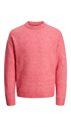 Ανδρικό Πλεκτό Jack & Jones Jrollie Knit Crew Neck SN 12215468 Fuchsia Rose