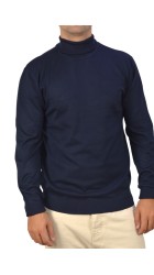 Ανδρικό Πουλόβερ Πλεκτό Ζιβάγκο Hamaki-Ho MΙ3044Η Dolcevita Μπλε