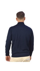 Ανδρικό Πουλόβερ Πλεκτό Ζιβάγκο Hamaki-Ho MΙ3044Η Dolcevita Μπλε