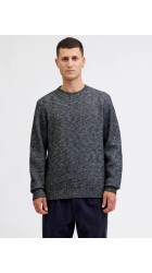 Ανδρικό Πλεκτό Jack & Jones JPRLAWilson Knit Crew Neck STYD 12286140 Night Sky Melange