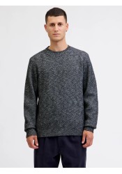 Ανδρικό Πλεκτό Jack & Jones JPRLAWilson Knit Crew Neck STYD 12286140 Night Sky Melange