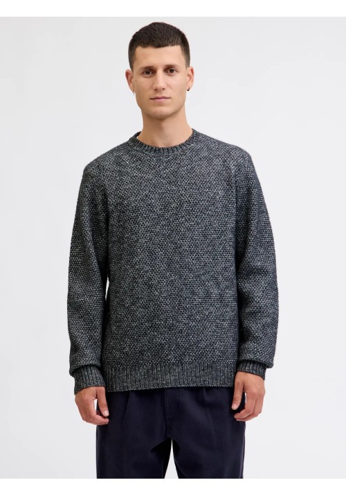 Ανδρικό Πλεκτό Jack & Jones JPRLAWilson Knit Crew Neck STYD 12286140 Night Sky Melange