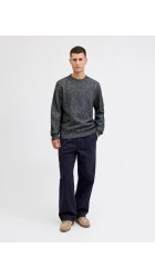 Ανδρικό Πλεκτό Jack & Jones JPRLAWilson Knit Crew Neck STYD 12286140 Night Sky Melange