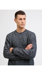 Ανδρικό Πλεκτό Jack & Jones JPRLAWilson Knit Crew Neck STYD 12286140 Night Sky Melange