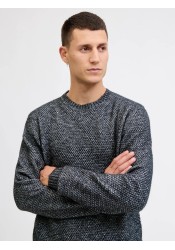 Ανδρικό Πλεκτό Jack & Jones JPRLAWilson Knit Crew Neck STYD 12286140 Night Sky Melange
