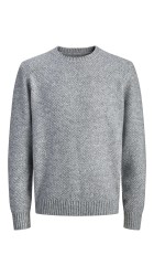 Ανδρικό Πλεκτό Jack & Jones JPRLAWilson Knit Crew Neck STYD 12286140 Light Grey Melange