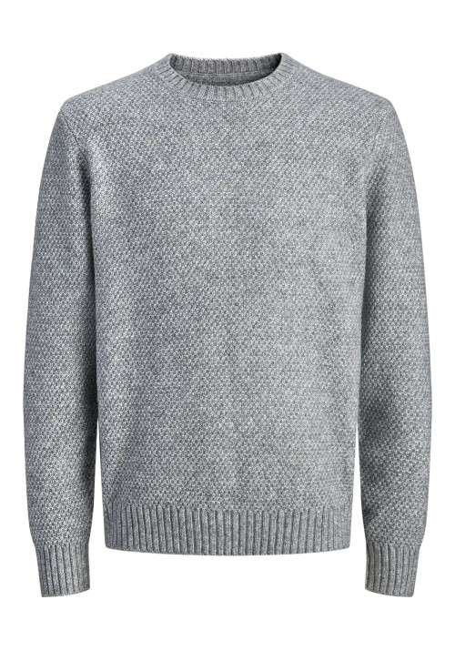 Ανδρικό Πλεκτό Jack & Jones JPRLAWilson Knit Crew Neck STYD 12286140 Light Grey Melange