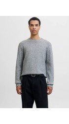 Ανδρικό Πλεκτό Jack & Jones JPRLAWilson Knit Crew Neck STYD 12286140 Light Grey Melange