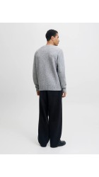 Ανδρικό Πλεκτό Jack & Jones JPRLAWilson Knit Crew Neck STYD 12286140 Light Grey Melange