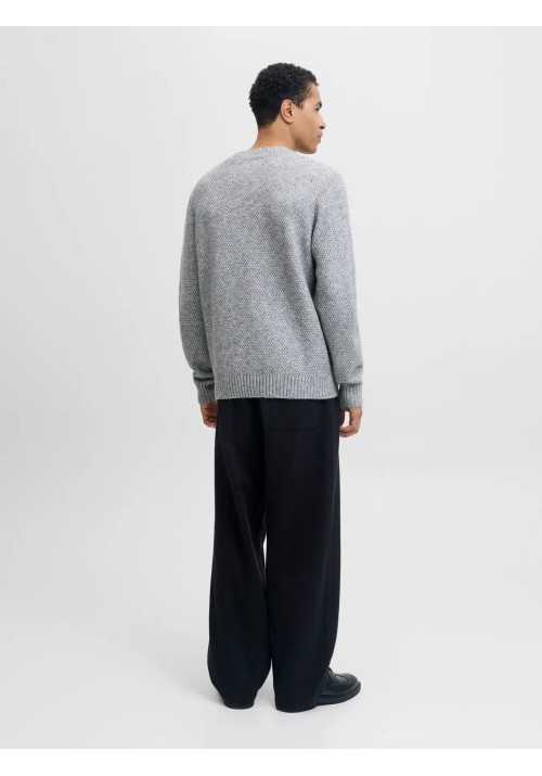 Ανδρικό Πλεκτό Jack & Jones JPRLAWilson Knit Crew Neck STYD 12286140 Light Grey Melange