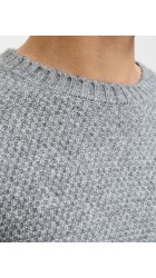 Ανδρικό Πλεκτό Jack & Jones JPRLAWilson Knit Crew Neck STYD 12286140 Light Grey Melange