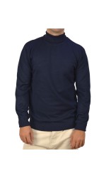 Ανδρικό Πουλόβερ Πλεκτό Ζιβάγκο Hamaki-Ho MΙ3044Η Dolcevita Μπλε