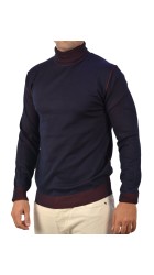 Ανδρικό Πουλόβερ Ζιβάγκο Hamaki-Ho M13048H Dolcevita Μπορντό