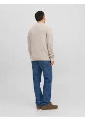 Ανδρικό  Πουλόβερ Πλεκτό Jorrib Knit Crew Neck  Jack & Jones 12241216 Μπεζ